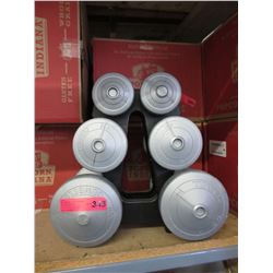 6 Piece dumbbell set - used