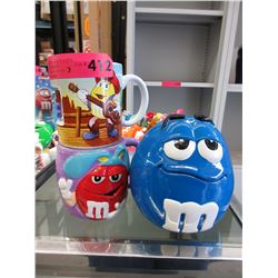 M&M's mugs & candy container