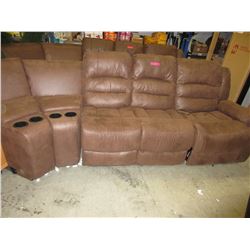 Power reclining sectional piece