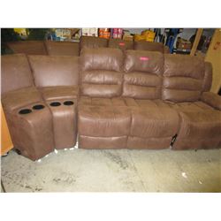 Power reclining sectional piece