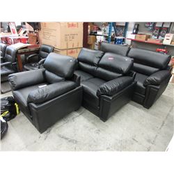New - Leather 3 piece living room set