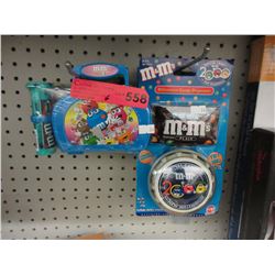 6 Collectible M&M's candy dispensers
