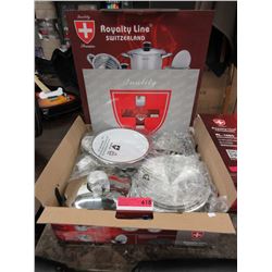 New - 16 piece stainless steel cookware set