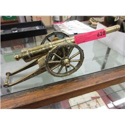 Brass plated cannon decoration