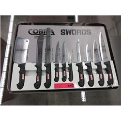 Cobra knife set in original box.