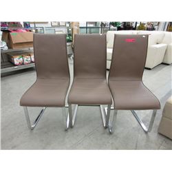 3 New contemporary dining chairs