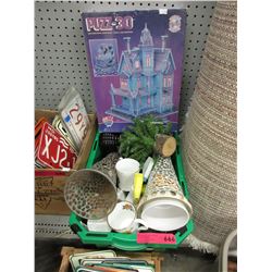 3D Puzzle & assorted household goods