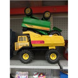 Tonka dump truck, tractor & trailer