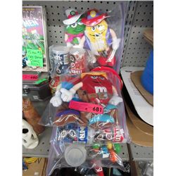 7 Packages of M&M's collectibles