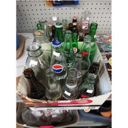 28 Glass bottles - some collectible