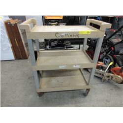 Rolling cart on casters