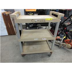 Rolling cart on casters