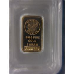 .9999 Fine Gold Sunshine Minting 1 gram bar