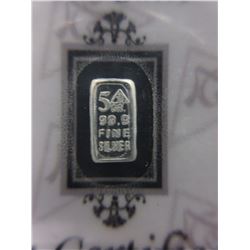 4 x .999 Fine Silver 5 grain bars