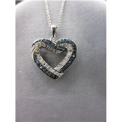 0.54 CTW Diamond cluster necklace & chain