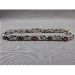 6 CTW Garnet & Diamond Tennis Bracelet