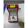 Image 2 : 4.5 CTW Brown Topaz ring set with 4 Diamonds