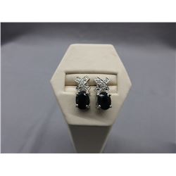 New 3+ CTW "XO" Sapphire & Diamond Stud Earrings