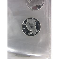 4 x .999 Fine Silver "Mercury Head" rounds