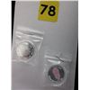 Image 2 : 2 x .999 Fine Silver Colourized Art Rounds