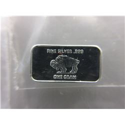 4 x .999 Fine Silver "American Buffalo" bars