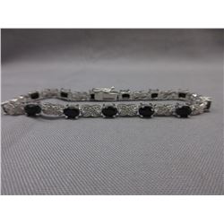Infinity Design Blue Sapphire & Diamond bracelet