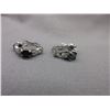 Image 1 : New Blue Sapphire & Diamond Hoop Style Earrings