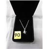 Image 2 : Sterling Silver Initial "M" set with Diamond