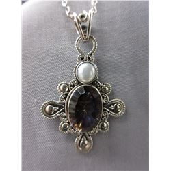 4+ CT Custom made Mystic Topaz pendant