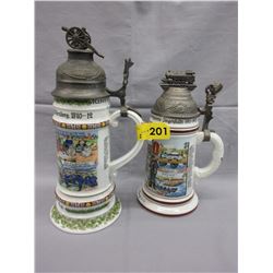 2 Collectible "Kaiser" beer steins