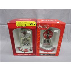 2 Coca Cola Anniversary clocks