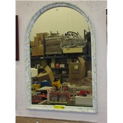 Framed wall mirror with dome top