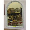 Image 1 : Framed wall mirror with dome top