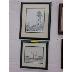 2 Pencil signed limited edition prints