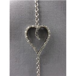 Micro-pave Diamond & Sterling Silver Bracelet
