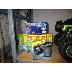 Automotive spot lights & glass photo coasters