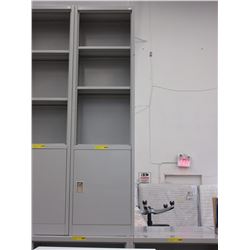 12" Deep - Metal storage cabinet/shelf - used