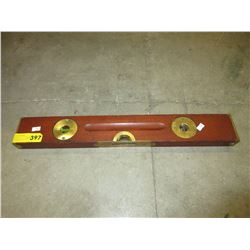 Vintage "Stanley" wood and brass level