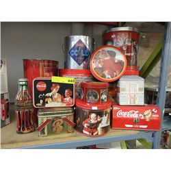 13 "Coca-Cola" tins