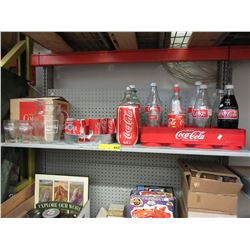 Shelf lot of "Coca-Cola" collectibles