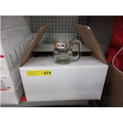 9 A&W glass mugs