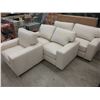 Image 1 : New - Leather sofa, loveseat & chair