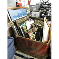 Skid of prints, paintings & more