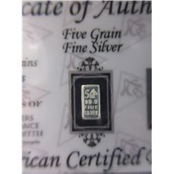 2 x .999 Fine Silver 2015 mint bars