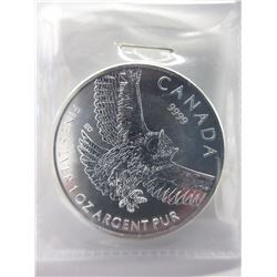 .9999 Fine Silver "Flying Owl" $5 coin - 1 oz.