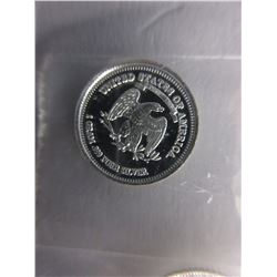 4 x .999 Silver "USA Mint"  "Eagle" motif rounds