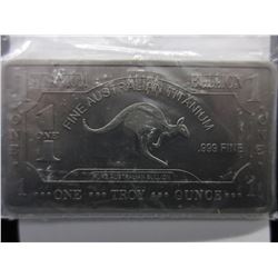 .999 Fine Titanium Kangaroo bar - "Australia Mint"