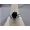 Image 1 : 2.10 CT Oval Garnet ring set with 4 Diamonds