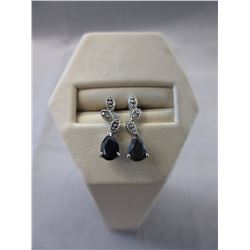 New Blue Sapphire & Diamond earrings