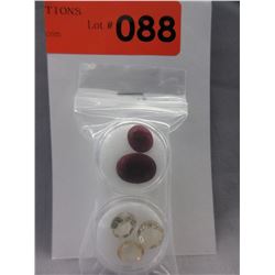 2 Gem jars with high quality gemstones